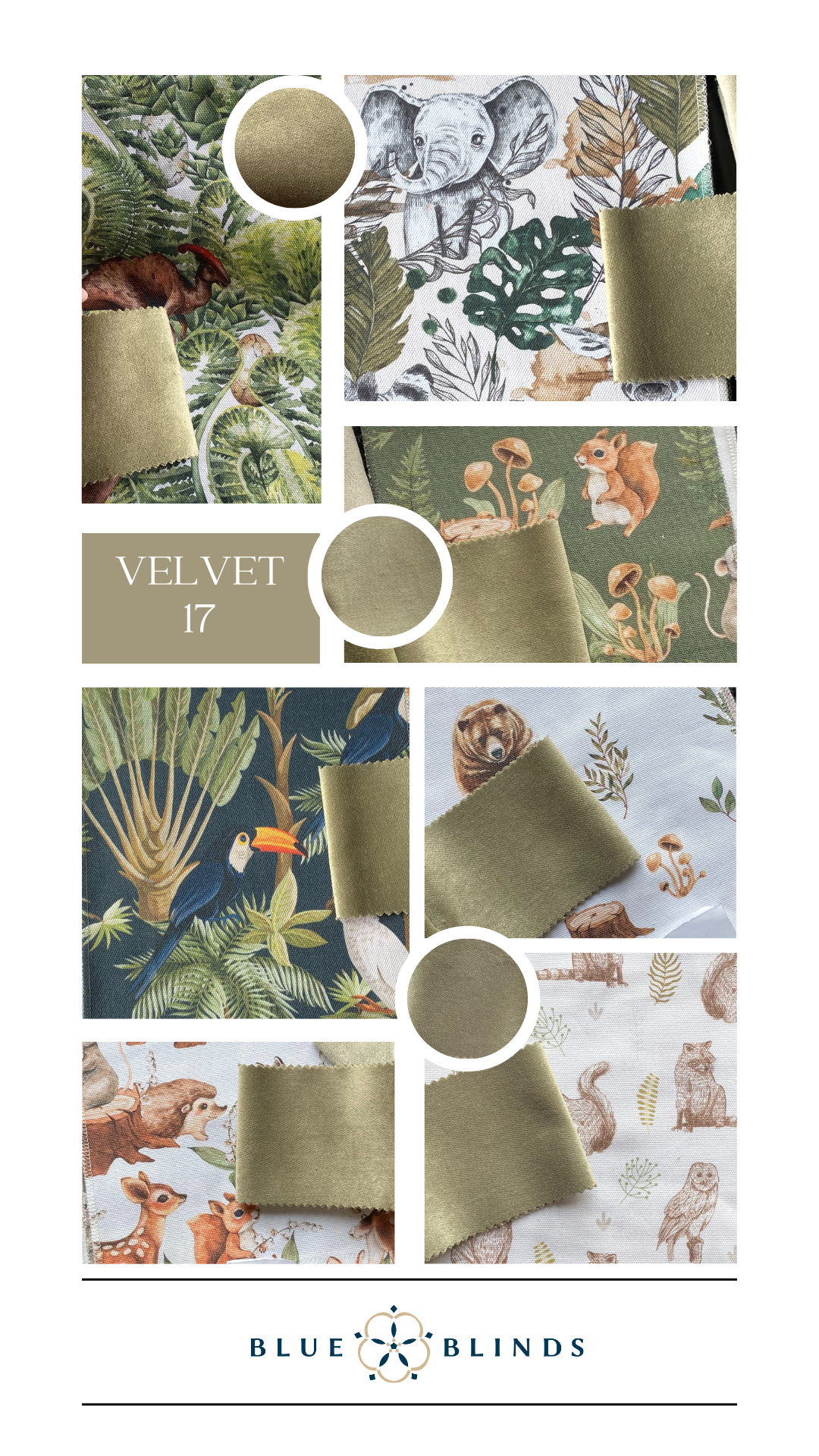 Roleta rzymska bawełniana print z kokardami velvet