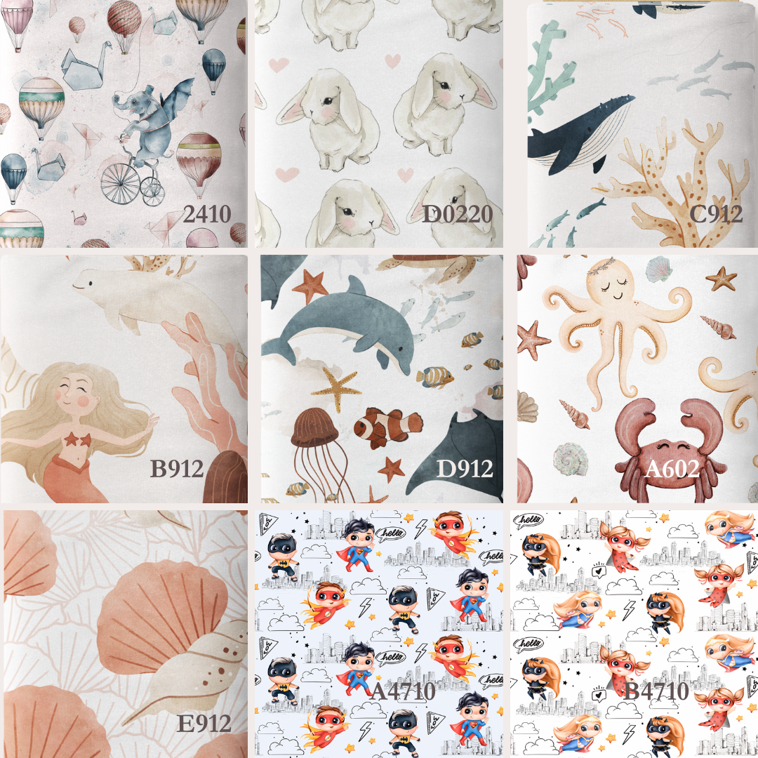 Roleta rzymska bawełniana print z kokardami velvet